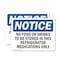 Signmission No Food Or Drinks To Be Stored In This Refrigerator, 14 in W x Rectangle, Plastic OS-2PACK-NS-P-1014-L-14619 - alternate 1